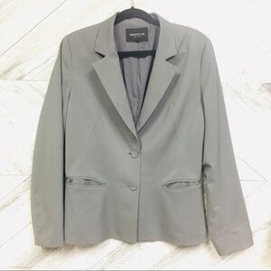 Lafayette 148 | Grey 2 Button Wool Stretch Blazer